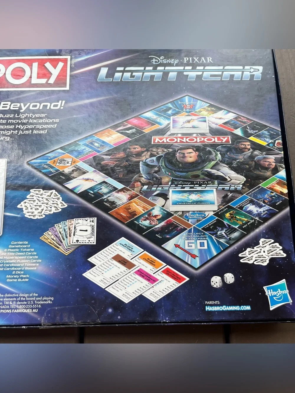 Disney Buzz Lightyear 2022 Hasbro Monopoly Board Game Toy Story Cat Icon New